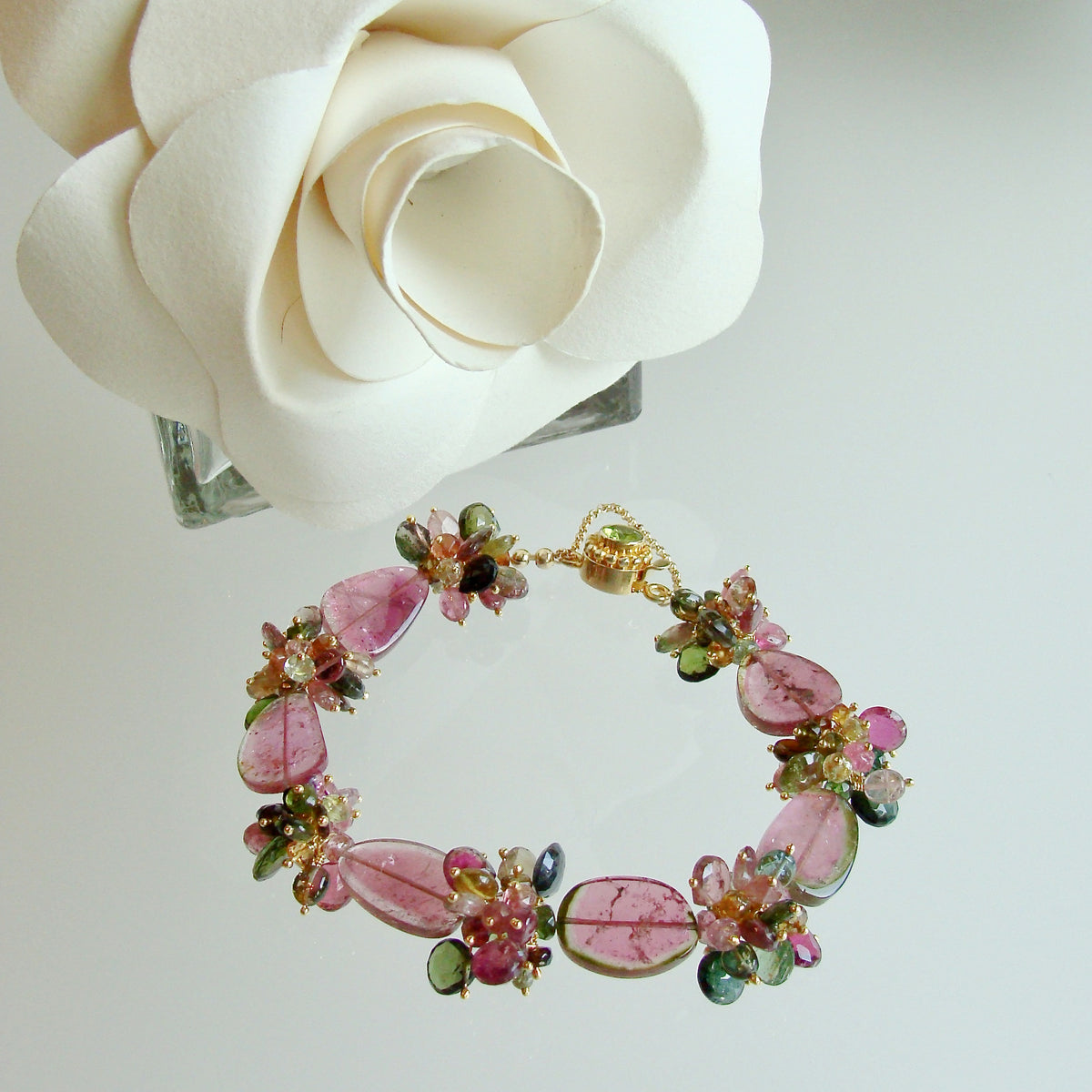 Knotted Tourmaline selling Cactus Flower Bracelet