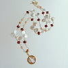 Sardonyx Cameo Pendant & Moonstone, Hessonite & Petal Pearls Necklace - Sardinia Necklace