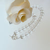 Clear Rock Crystal Rondelle Choker Necklace - I Can See Clearly Now Necklace