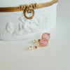 12 Days of Christmas - Venetian Glass Honeybee Intaglios, Rubies & Cultured Pearl Earrings - Le Api Earrings