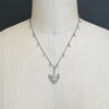 #11 Saint Esprit II Necklace - Antique Saint Esprit Pendant White Topaz Teardrops