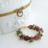 #4 Clarissa III Bracelet - Watermelon Tourmaline Slices Tourmaline Clusters