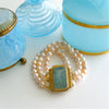 #5 Tricia II Bracelet - Pearls Aquamarine Clasp