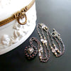 #8 Micheline Necklace - Pink Tourmaline Rose Quartz Georgian Paste Enamel Heart Locket