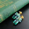 #5 Bella Cluster Earrings - Blue Green Ametrine Topaz Apatite Green Onyx
