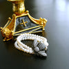 #4 Reine des Abeilles Bracelet - Bumble Bee Clasp Triple Strand Pearl Bracelet