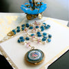 #2 Rosaline Necklace - Apatite Pink Topaz Enamel Locket