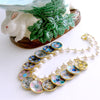 #3 China Doll Majolica Plates Necklace - Pearls Majolica Miniature Plates