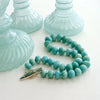 #6 Amanda Choker Necklace - Amazonite With Abalone Inlay Toggle