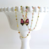 #2 Le Papillion Necklace - Tourmaline Watermelon Tourmaline Butterfly