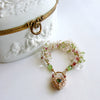 Rock Crystal Peridot Topaz Cluster Bracelet Padlock Heart - Posey Bracelet