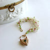 Rock Crystal Peridot Topaz Cluster Bracelet Padlock Heart - Posey Bracelet