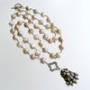 #1A Lynnette Necklace - Champagne Mystic Moonstone Sterling Lions Paw Amulet