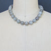 #7 Harper Choker Necklace - Gray Monstone Natural Topaz