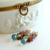 #5 Fleur Earrings - Garnet, Topaz, Amethyst, Iolite Cluster Earrings