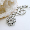 #4 Claire Necklace - Rock Crystal Victorian Silver Paste Pendant