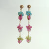 Watermelon Tourmaline Slices Pink Topaz Apatite Peridot Duster Earrings - Andrea V Earrings