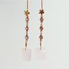 Emerald Cut Rose Quartz - Audrey Rose Duster Earrings