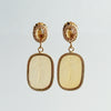 Grecian Goddess Intaglios Citrine Post Earrings - Boccadasse Earrings