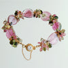 Watermelon Tourmaline Slices Tourmaline Cluster Bracelet - Clarissa VII Bracelet