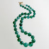 Graduated Hand Knotted Emerald Necklace 14KYG Toggle - Esme Necklace