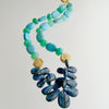 Kyanite Turquoise & Chrysoprase Statement Necklace - Lala II Necklace