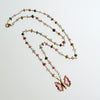 Tourmaline Butterfly Pendant Tourmaline Beaded Chain - Le Papillon XXIII Necklace