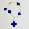 Lapis Quatrefoil Bracelet - Malou Bracelet