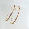 Inside Outside 14K Matte Gold Diamond Hoop Earrings - Ariana Earrings