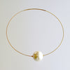 Huge Vintage Pearl Gold Vermeil Hoop Necklace - Gabrielle Necklace