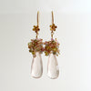 Rose Quartz Pastel Sapphires Cluster Tendrils Earrings - Juliet IV Earrings