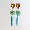 Larimar With Aqua Opal Clusters Earrings  - Lumière de la Mer