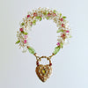 Rock Crystal Peridot Topaz Cluster Bracelet Padlock Heart - Posey Bracelet