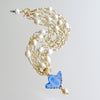 Freshwater Pearls Cornflower Blue Venetian Glass Intaglio Cameo Cherub Necklace - Taormina II Cherub Necklace