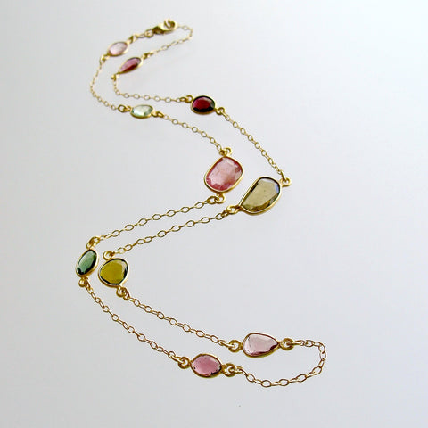 Tourmaline Stations Necklace - Tess Necklace