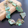 #3 Dyann II Necklace - Chrysoprase Slices Smokey Quartz
