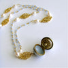 #4 Brezza Dolce III Necklace - Enamel Egg Vinaigrette Chalcedony Pearls