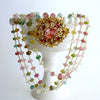 #3 Clarissa Necklace - Afghani Tourmaline Pink Pinchbeck Clasp