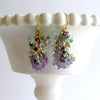 #3 Seanna Earrings - Amethyst Stalactite Blue Topaz Prasiolite