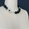 #7 Jaden Choker Necklace - Green Black Agate