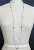 #4 Felice Necklace - Baroque flameball Pearls, Pave Quatrefoil Stations Necklace