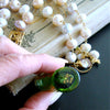 #5 Claudette Necklace - Cherub Scent Bottle Pink Pearls Necklace