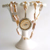#4 Georgiana Necklace - Lover's Eye Locket Pink Blush Biwa Pearls