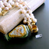 #7 Claudette Necklace - Cherub Scent Bottle Pink Pearls Necklace