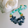 Kyanite Turquoise & Chrysoprase Statement Necklace - Lala II Necklace