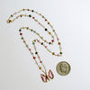 Tourmaline Butterfly Pendant Tourmaline Beaded Chain - Le Papillon XXIII Necklace