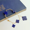 Lapis Quatrefoil Bracelet - Malou Bracelet
