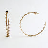Inside Outside 14K Matte Gold Diamond Hoop Earrings - Ariana Earrings
