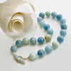 Aquamarine Prasiolite Opal MOP Choker Necklace - Brynn IV Necklace