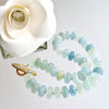 Aquamarine Rondelles Inlay Opal MOP Toggle Choker Necklace - Brynn V Necklace